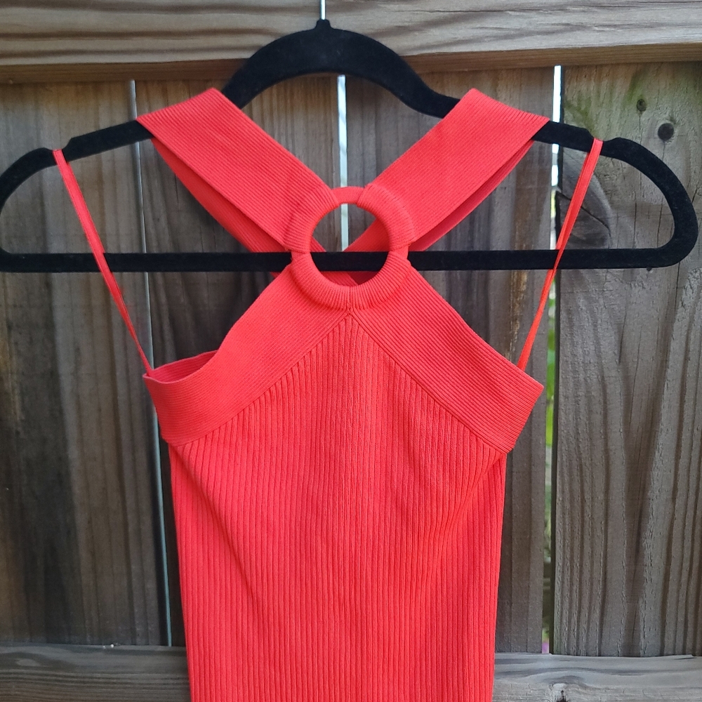 Ted Baker Red Sionna Halter Midi Dress Size 0 - Picture 8 of 10